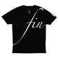 Men's - Fin Black V-Neck T-Shirt-Vaughn de Heart