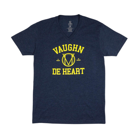 Women's - Wolverine Heather Blue V-Neck T-Shirt-Vaughn de Heart