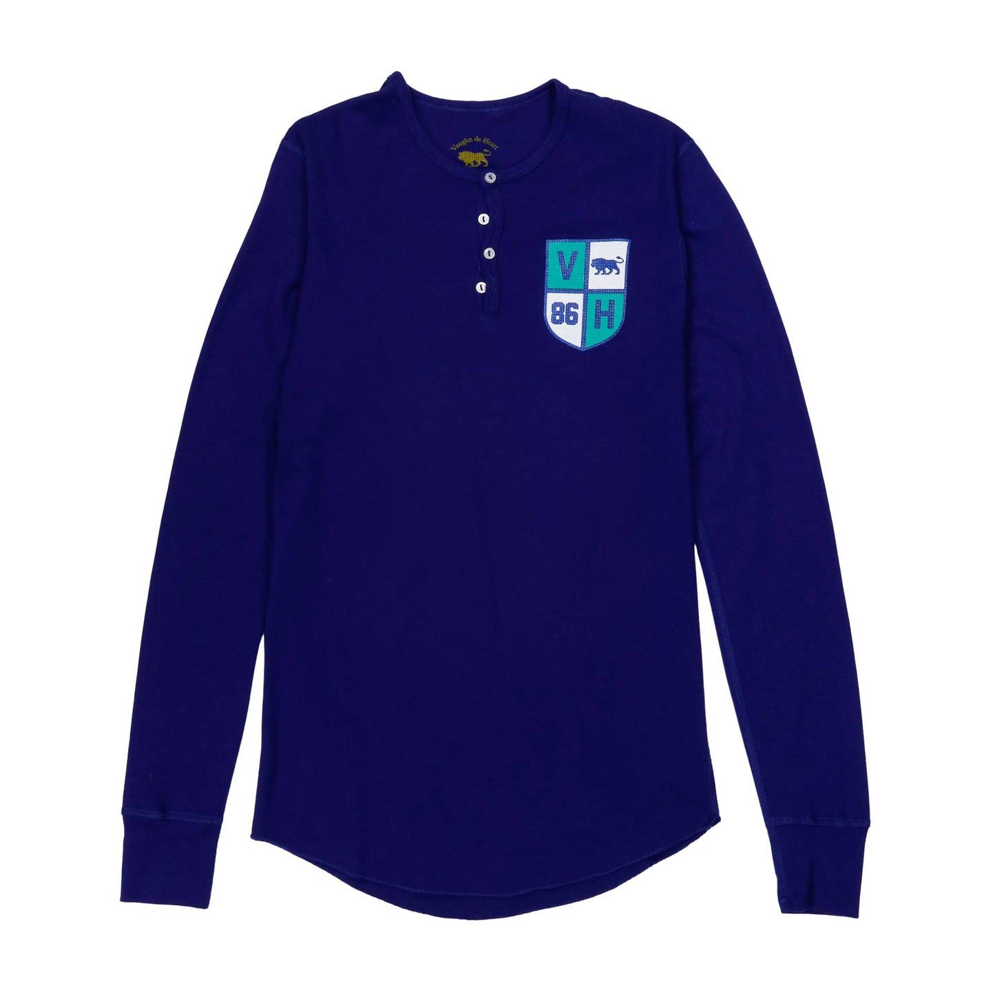 Men's - Je Suis un Lion Royal Blue Henley-Vaughn de Heart