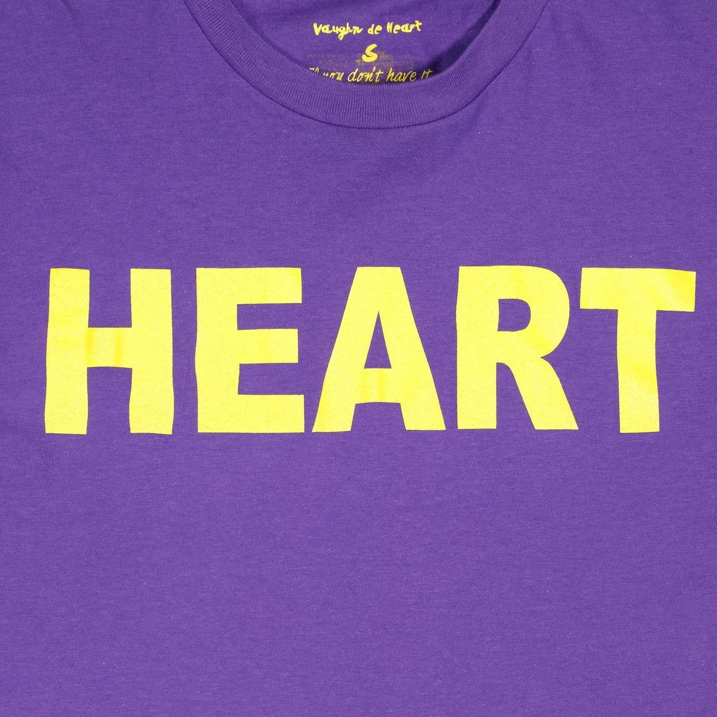 Men's - Heart Purple and Gold Crew Neck T-Shirt-Vaughn de Heart