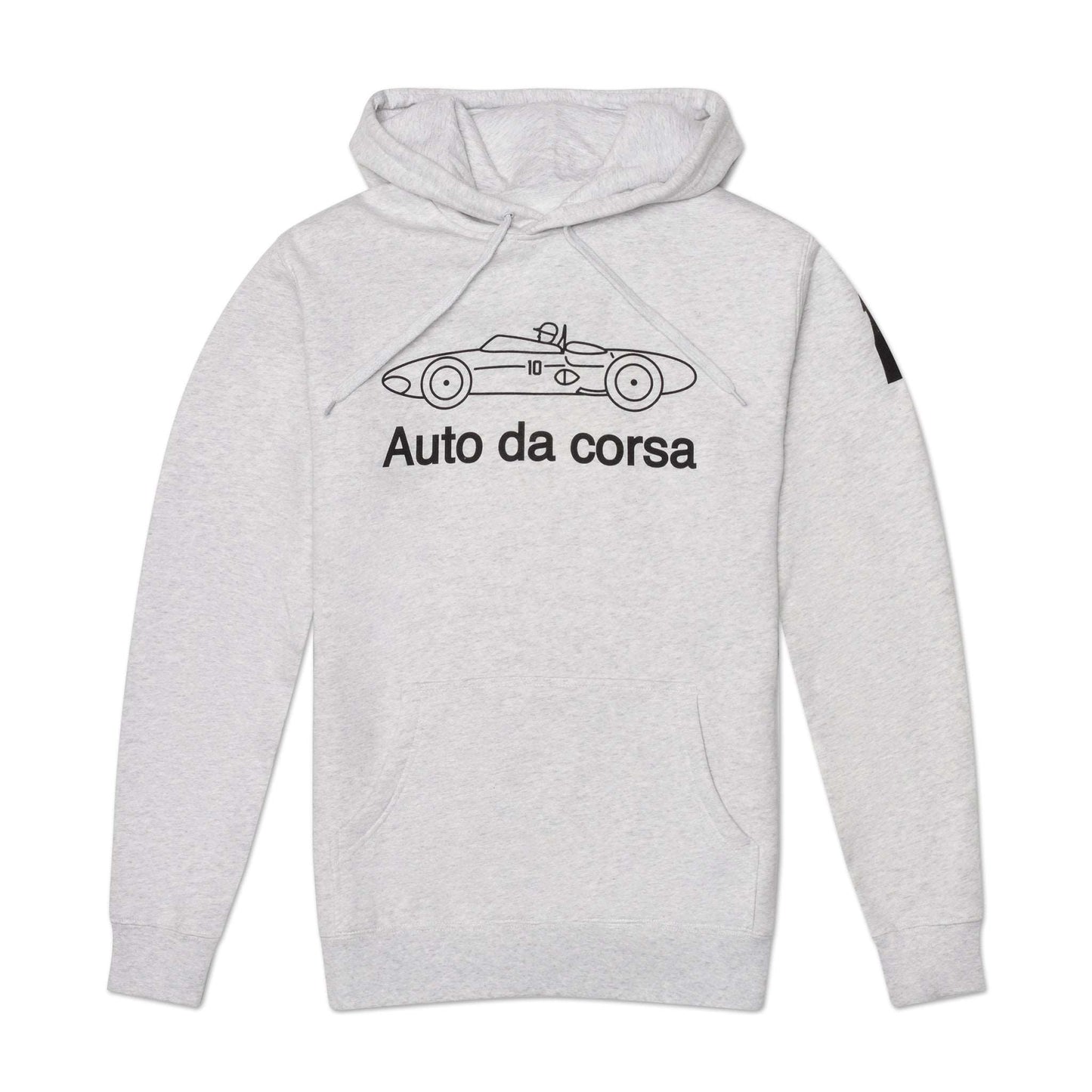 Men's - Uno Zero Auto da Corsa Heather White Pullover Hoodie-Vaughn de Heart