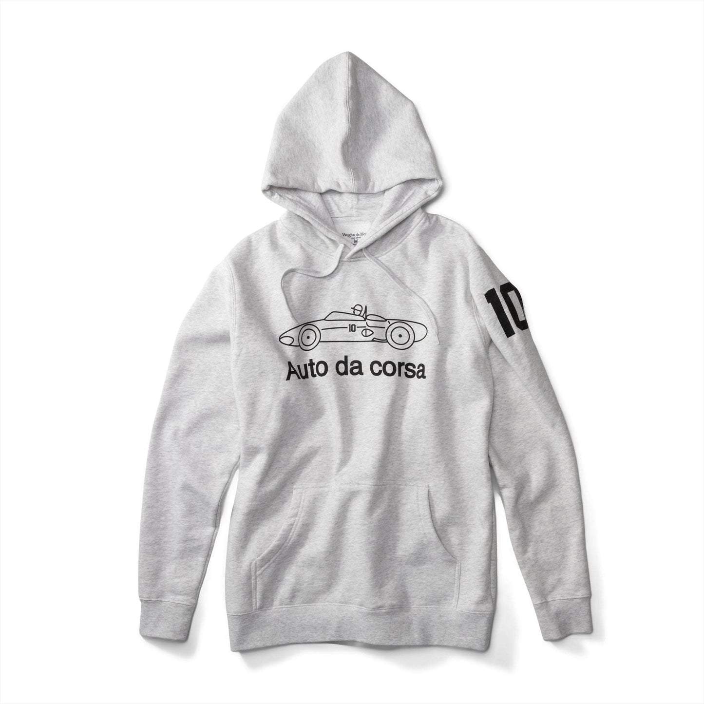 Men's - Uno Zero Auto da Corsa Heather White Pullover Hoodie-Vaughn de Heart