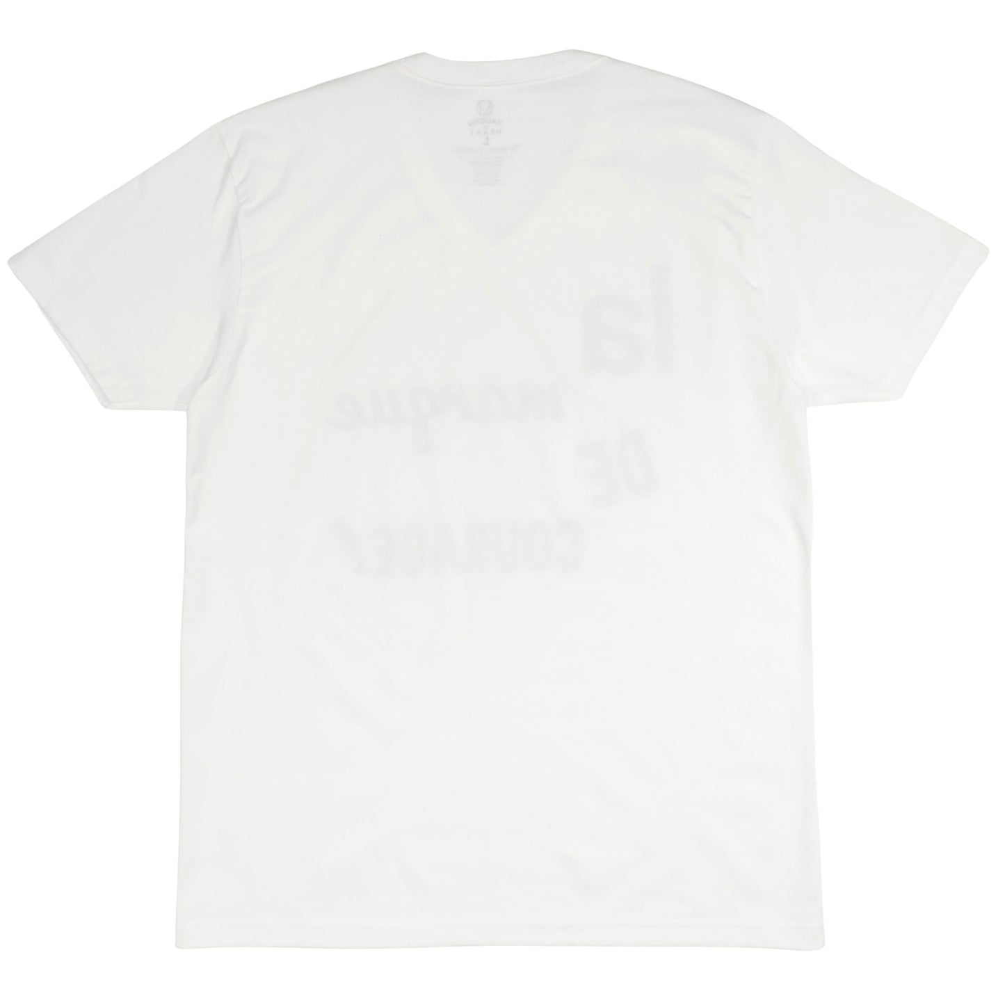 Men's - La Marque de Courage White V-Neck T-Shirt-Vaughn de Heart