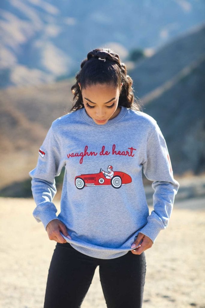 Women's - F1 Sweatshirt - Uno Zero Automobilismo Heather Grey Sweater-Vaughn de Heart