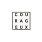 COURAGEUX White Square Sticker-Vaughn de Heart