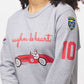 Women's - F1 Sweatshirt - Uno Zero Automobilismo Heather Grey Sweater-Vaughn de Heart
