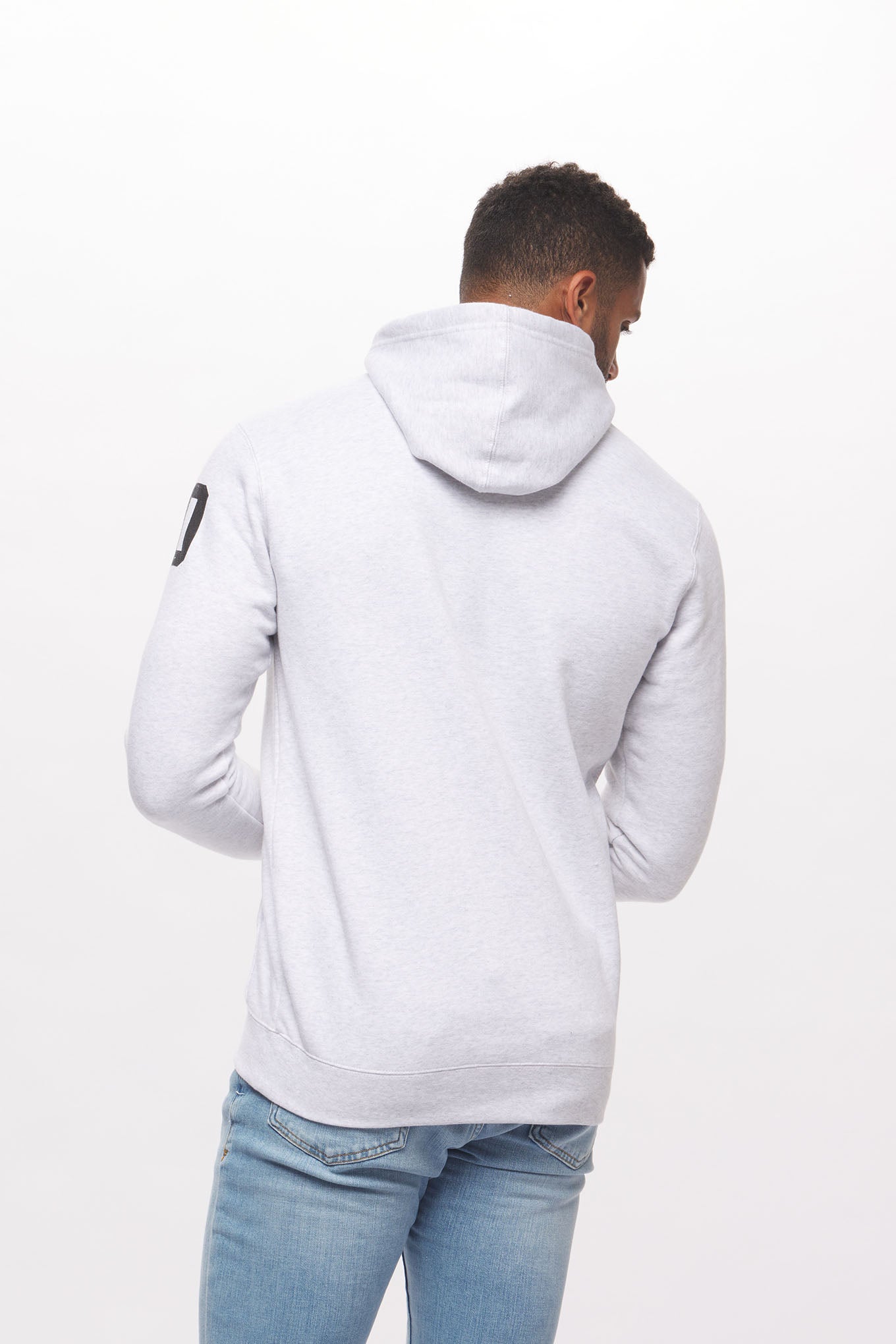 Men's - Uno Zero Auto da Corsa Heather White Pullover Hoodie-Vaughn de Heart