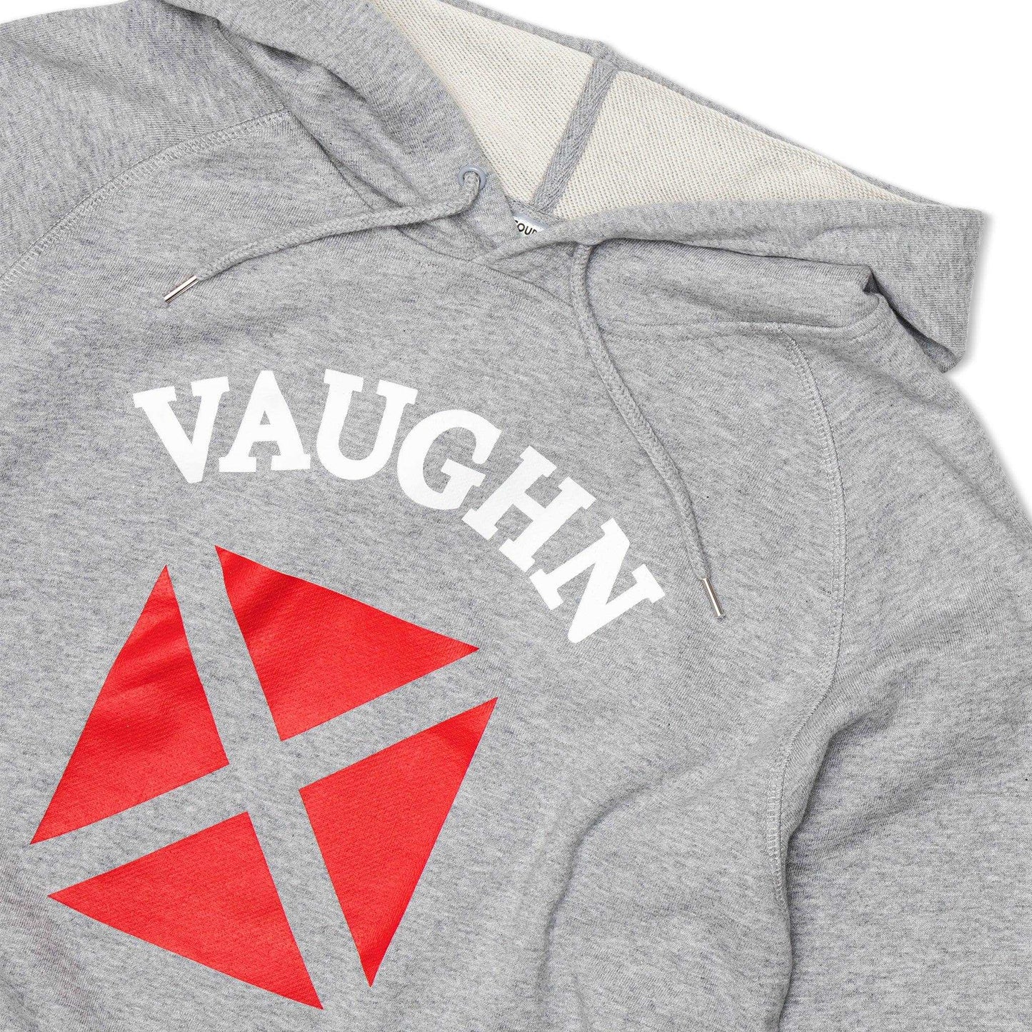 Men's - Voilier - Heather Grey V Nautical Flag Pullover Hoodie-Vaughn de Heart