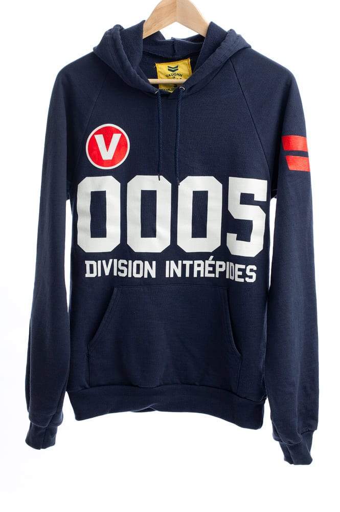 Men's - Division Intrépides Navy Blue Pullover Hoodie-Vaughn de Heart