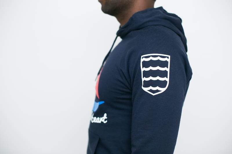 Seafarer Navy Blue Pullover Hoodie-Vaughn de Heart