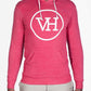 VH Logo Heather Red Hoodie-Vaughn de Heart