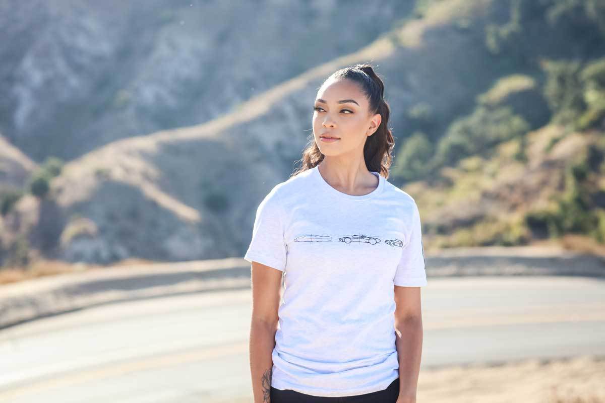 Men's - Uno Zero Progressione Heather White Crew Neck T-Shirt-Vaughn de Heart