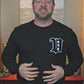 Men's - House of V - Black Varsity Chenille Patch Crew Neck Sweater