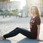 Women's - La Mer Maroon Crew Neck T-Shirt-Vaughn de Heart