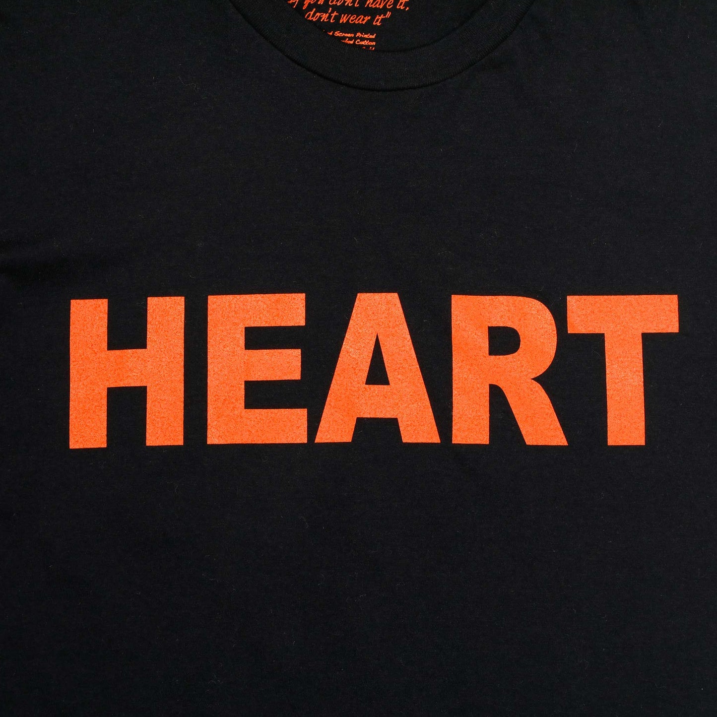 Men's - Heart Black and Orange Crew Neck T-Shirt-Vaughn de Heart