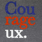Women's - Cou-rage-eux Grey V-Neck T-Shirt-Vaughn de Heart
