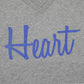 Women's - Heart Heather Grey V-Neck T-Shirt-Vaughn de Heart