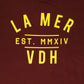 Women's - La Mer Maroon Crew Neck T-Shirt-Vaughn de Heart