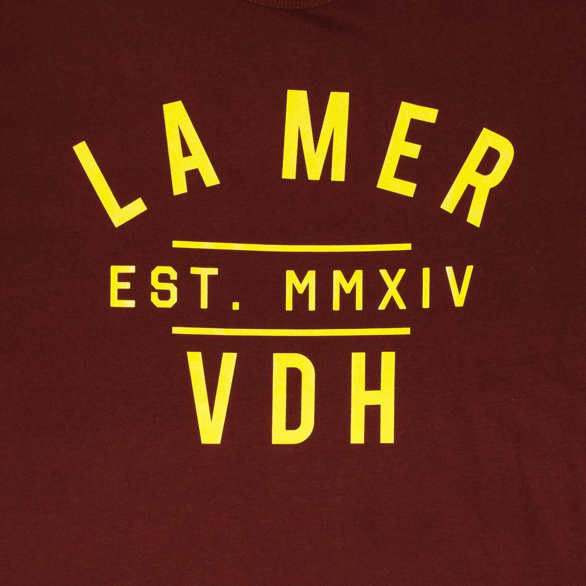 Men's - La Mer Maroon Crew Neck T-Shirt-Vaughn de Heart