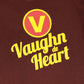 Women's Retro Logo Maroon Crew Neck T-Shirt-Vaughn de Heart