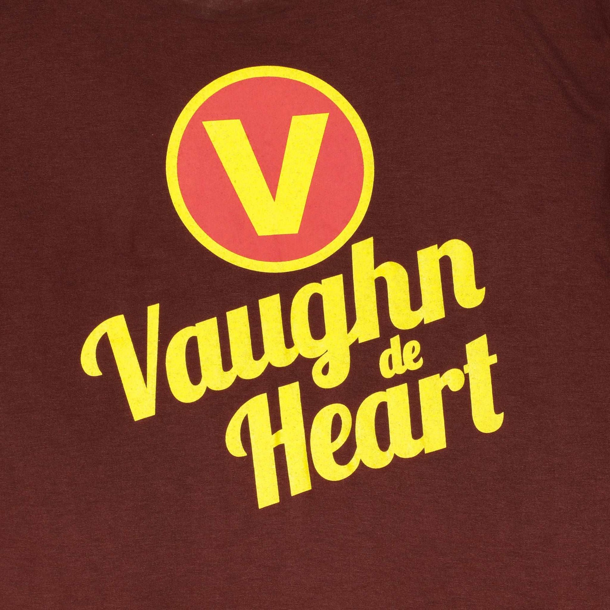 Men's Retro Logo Maroon Crew Neck T-Shirt-Vaughn de Heart