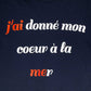 Men's - I lost my heart to the Sea Navy Blue Crew Neck T-Shirt-Vaughn de Heart