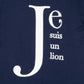 Women's - Je Suis un Lion Navy Blue Crew Neck T-Shirt-Vaughn de Heart