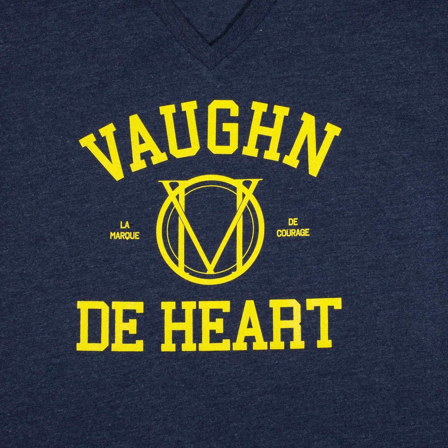 Women's - Wolverine Heather Blue V-Neck T-Shirt-Vaughn de Heart