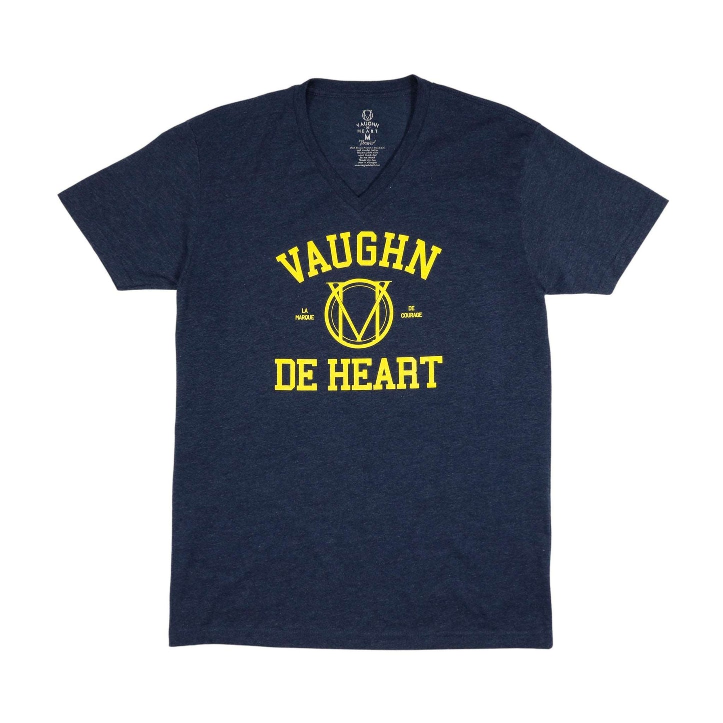 Men's - Wolverine Heather Blue V-Neck T-Shirt-Vaughn de Heart