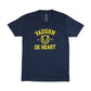 Women's - Wolverine Heather Blue V-Neck T-Shirt-Vaughn de Heart