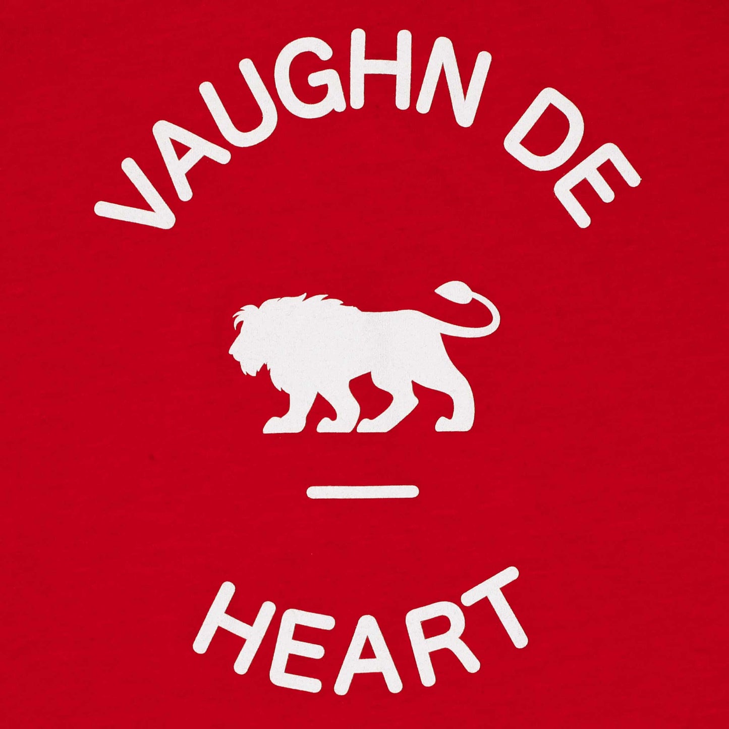 Men's - Circle Lion Red Crew Neck T-Shirt-Vaughn de Heart