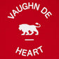 Women's - Circle Lion Red Crew Neck T-Shirt-Vaughn de Heart