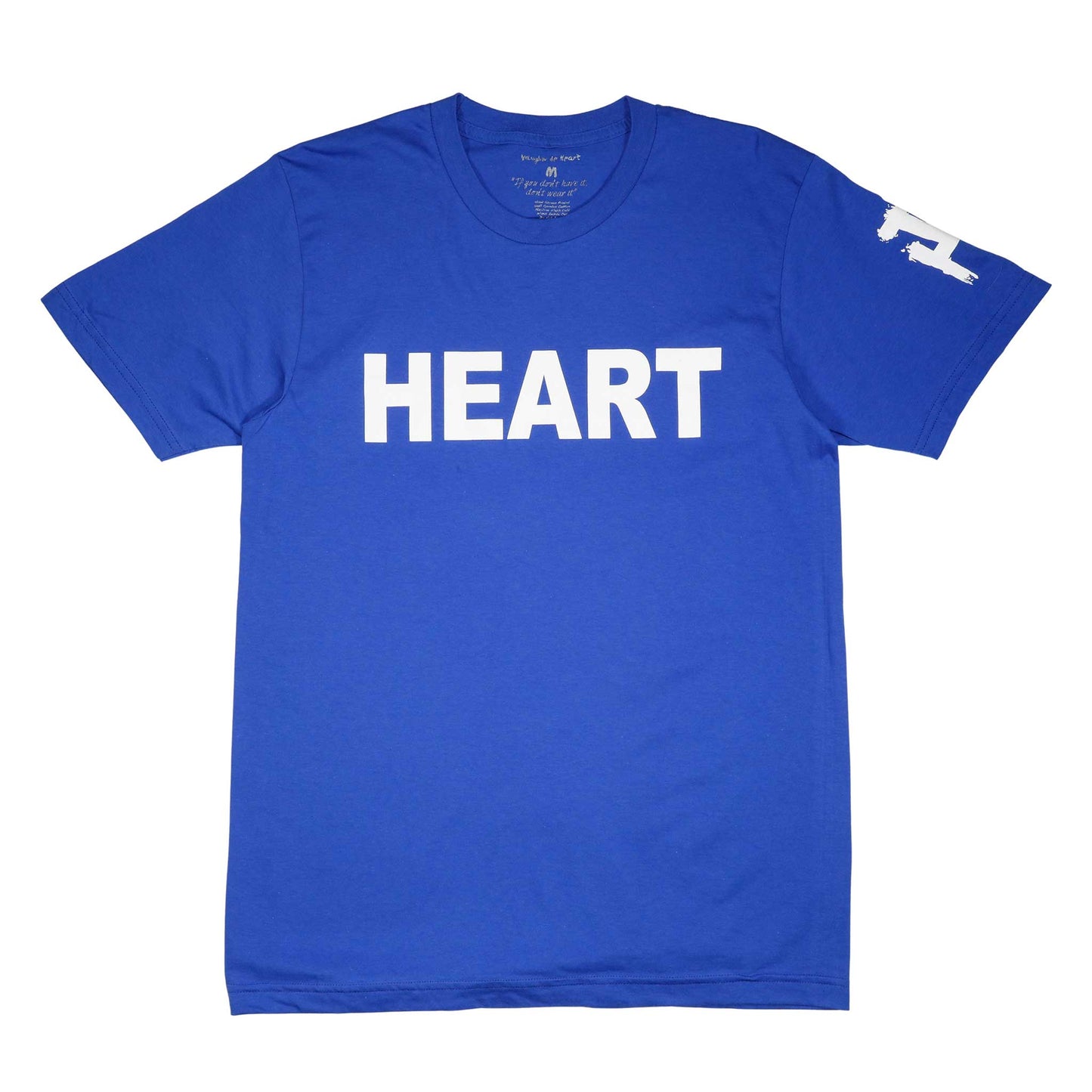 Men's - Heart Blue and White Crew Neck T-Shirt-Vaughn de Heart