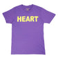 Men's - Heart Purple and Gold Crew Neck T-Shirt-Vaughn de Heart
