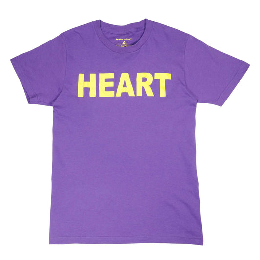 Women's - Heart Purple and Gold Crew Neck T-Shirt-Vaughn de Heart