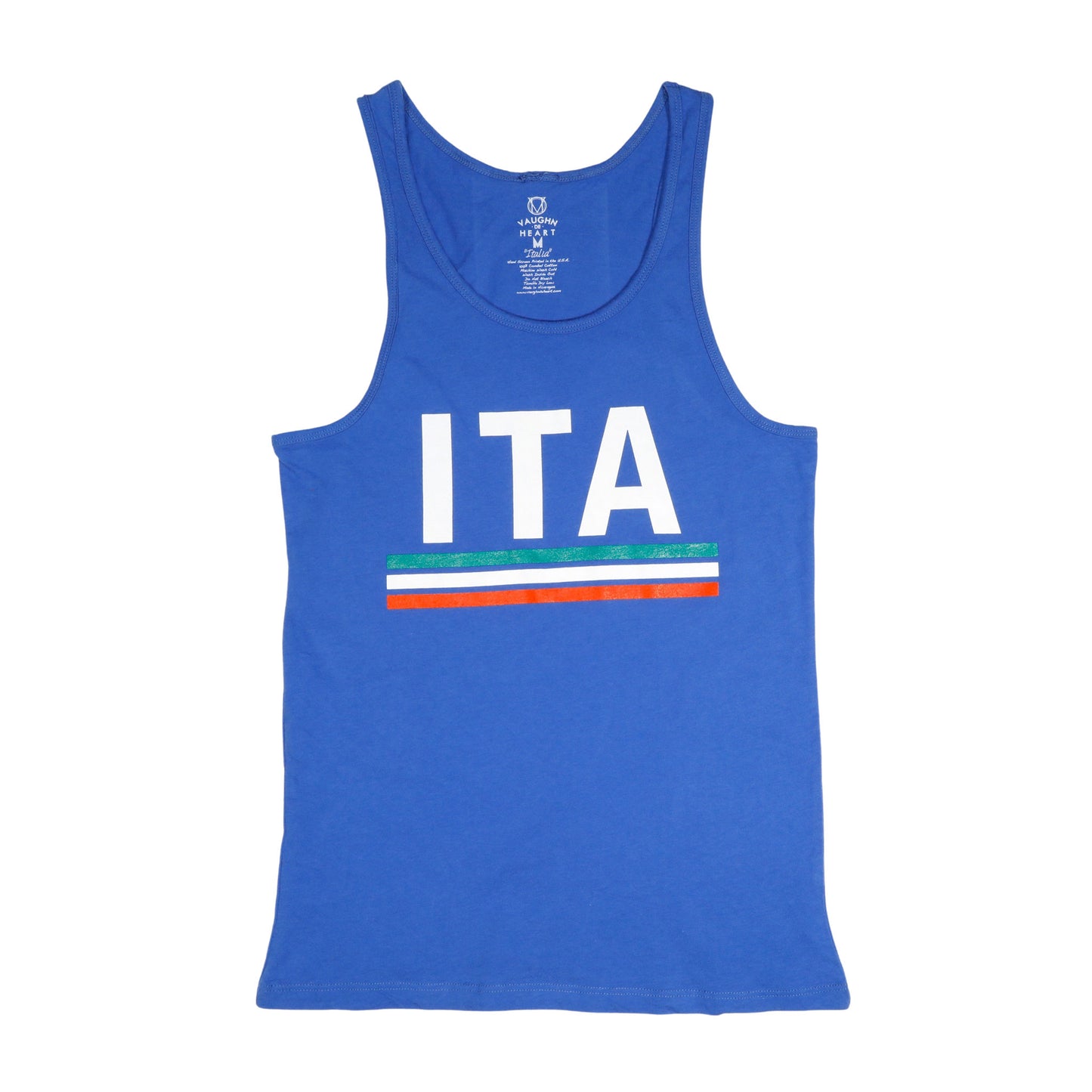 Men's - ITA Tank Royal Blue Tank Top A-Shirt-Vaughn de Heart