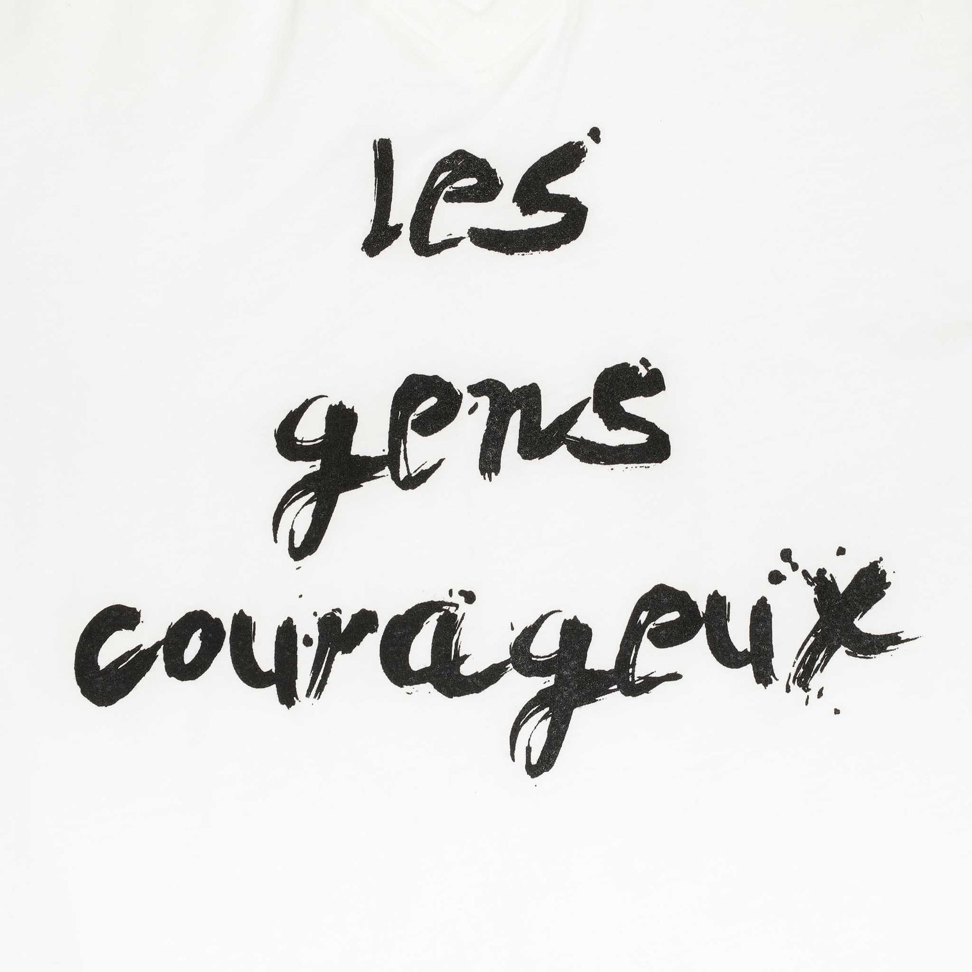 Women's - Les gens Courageux White V-Neck T-Shirt-Vaughn de Heart