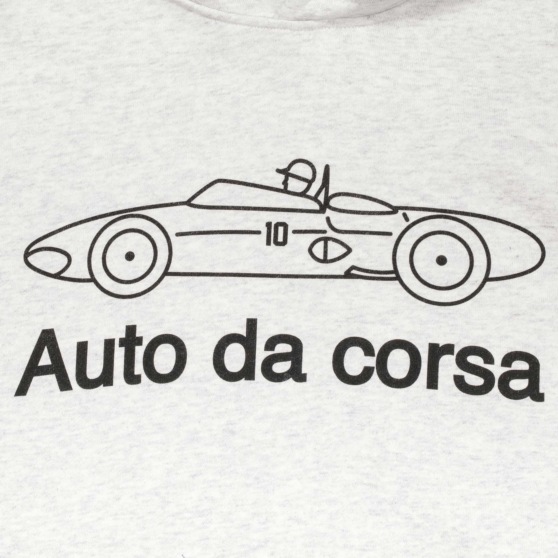 Men's - Uno Zero Auto da Corsa Heather White Pullover Hoodie-Vaughn de Heart