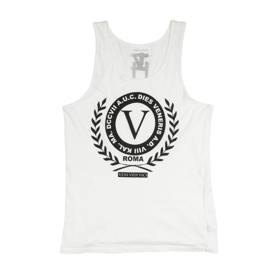 Women's - Roma White Tank Top A-Shirt-Vaughn de Heart