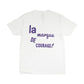 Men's - La Marque de Courage White V-Neck T-Shirt-Vaughn de Heart