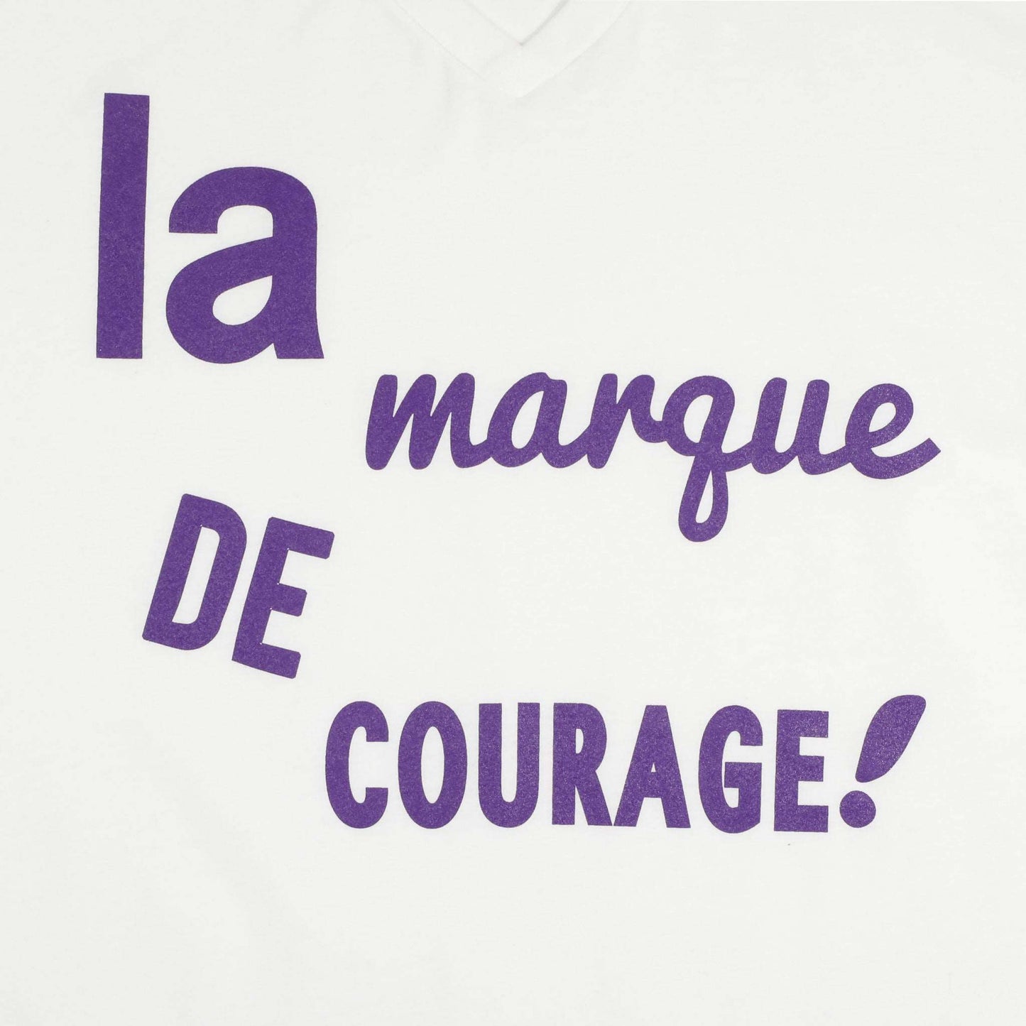 Men's - La Marque de Courage White V-Neck T-Shirt-Vaughn de Heart