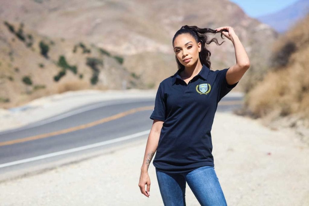 Women's - Uno Zero Corona Navy Blue Polo-Vaughn de Heart