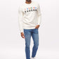 Men's - Voilier - Cream Nautical Flags Crew Neck Sweater-Vaughn de Heart