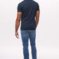 Men's - Voilier - Navy Blue Lion Nautical Flag Crew Neck T-Shirt-Vaughn de Heart