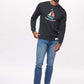 Men's - Voilier - Navy Blue Sailboat French Crew Neck Sweater-Vaughn de Heart