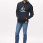 Men's - Voilier - Navy Blue French Pullover Hoodie-Vaughn de Heart