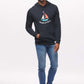 Men's - Voilier - Navy Blue French Pullover Hoodie-Vaughn de Heart