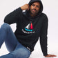 Men's - Voilier - Navy Blue French Pullover Hoodie-Vaughn de Heart