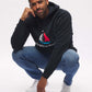 Men's - Voilier - Navy Blue French Pullover Hoodie-Vaughn de Heart