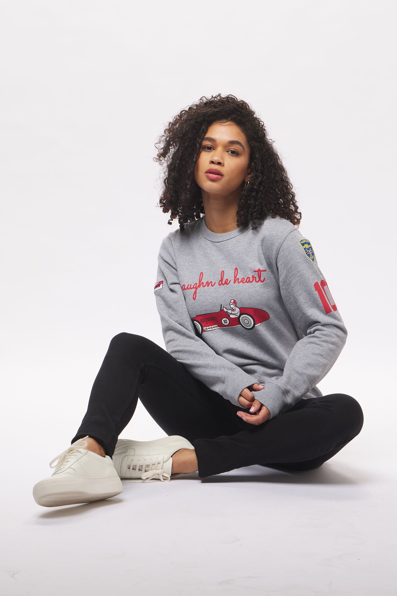 Women's - F1 Sweatshirt - Uno Zero Automobilismo Heather Grey Sweater-Vaughn de Heart